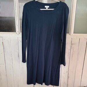 J. Jill Deep Blue Long Sleeve Dress